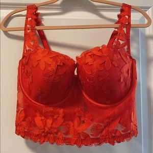 Victoria Secret Floral Lace Corset Bra
